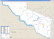 Charles Mix Wall Map Basic Style